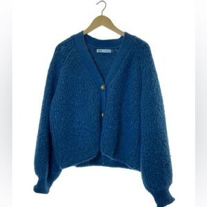 Zara cardigan fuzzy sweater size small